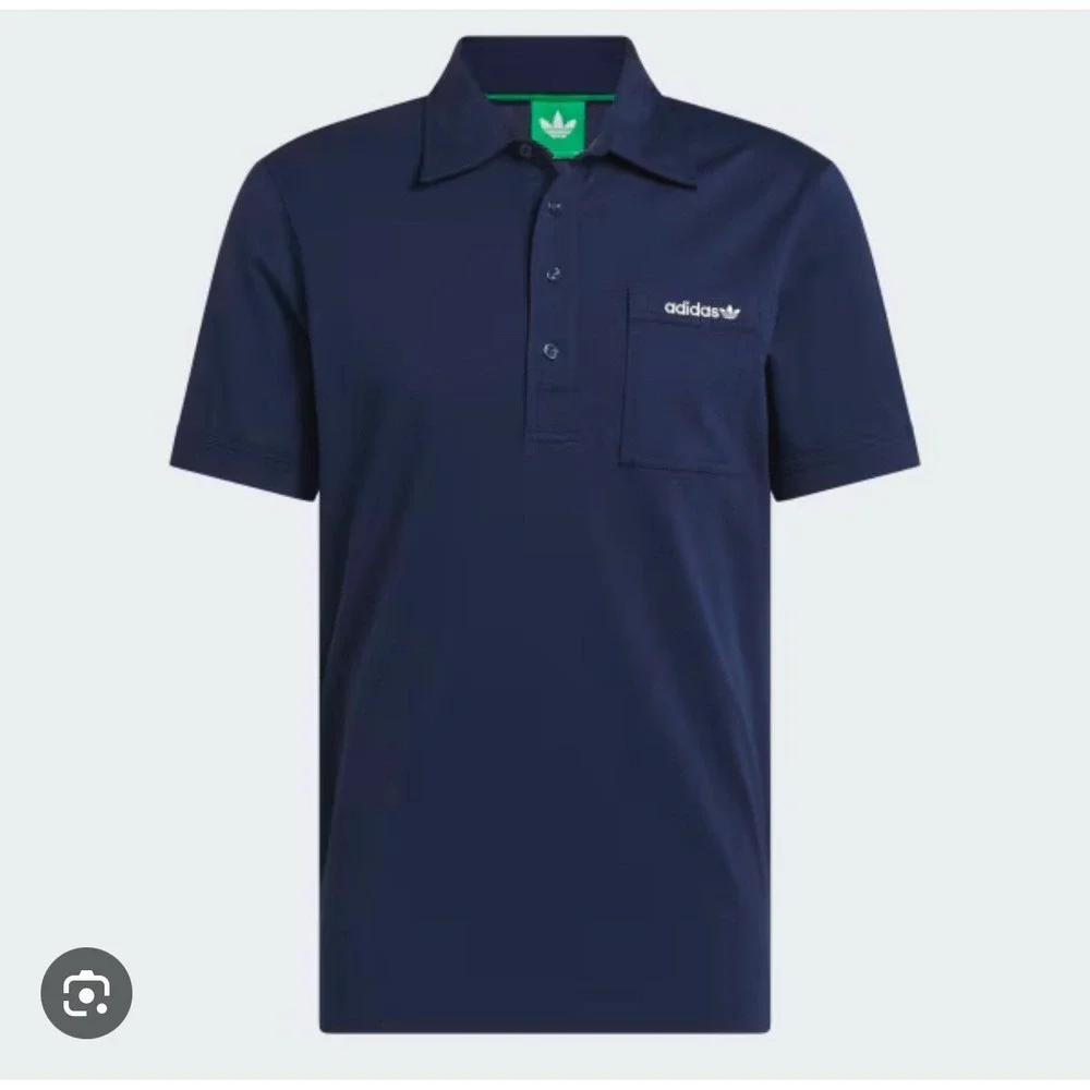 Men's adidas Originals Pocket Polo Golf shirt Blue Night‎ Indigo Sz Small $100